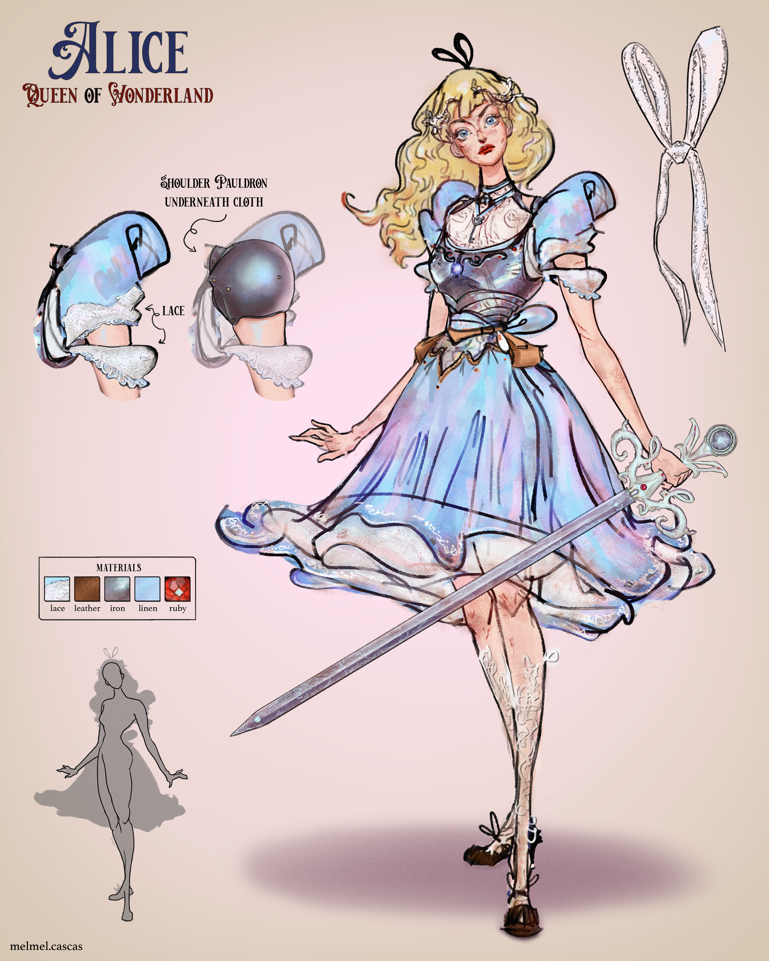 full design with armor and weapons