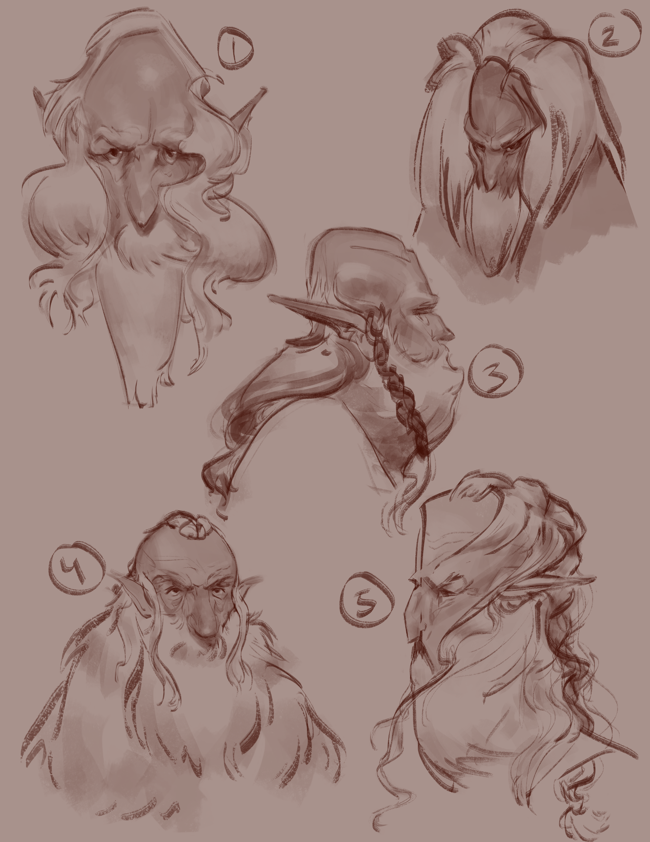 sketches of facial hair designs