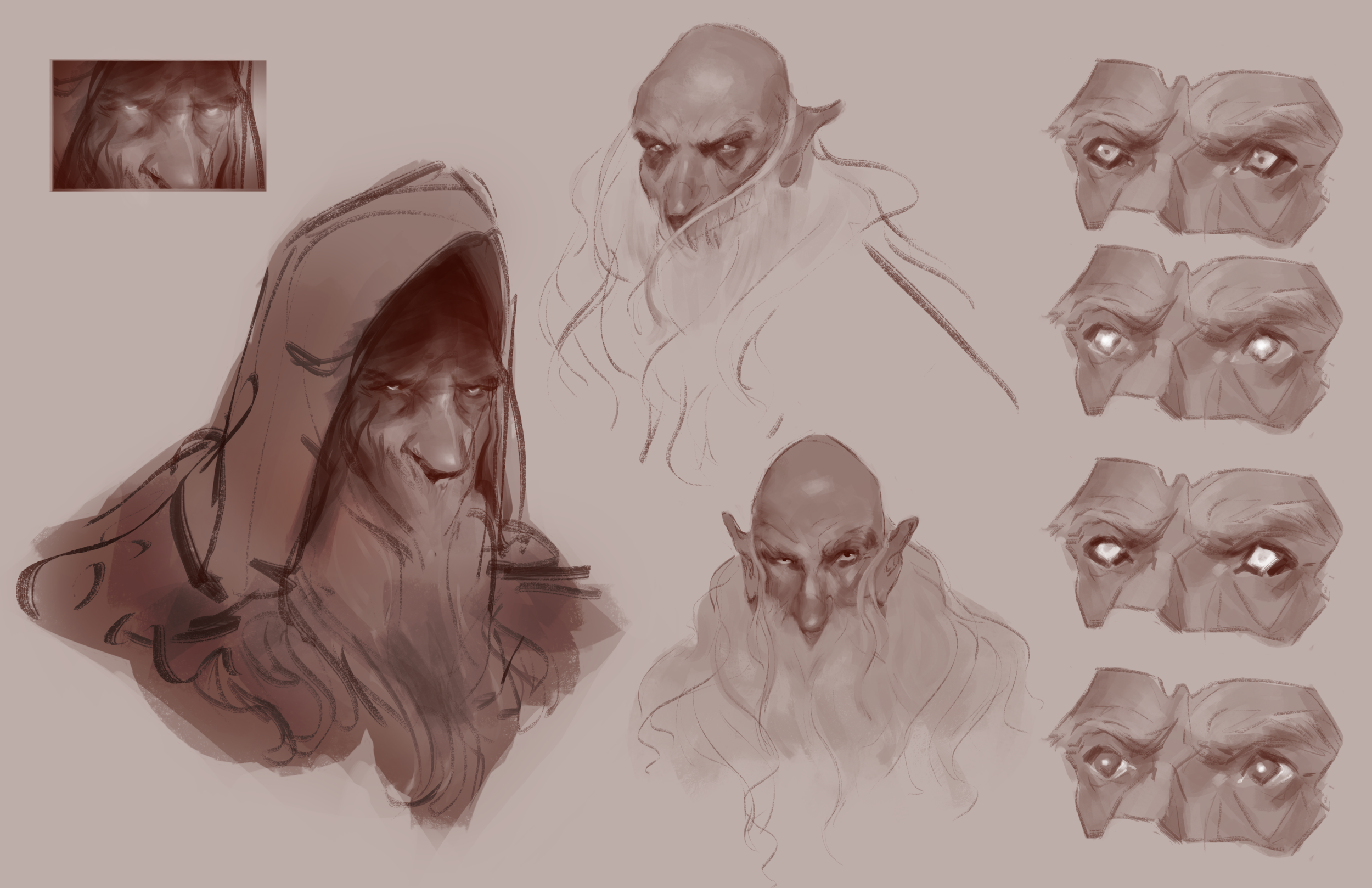 eight different eye designs for brocc
