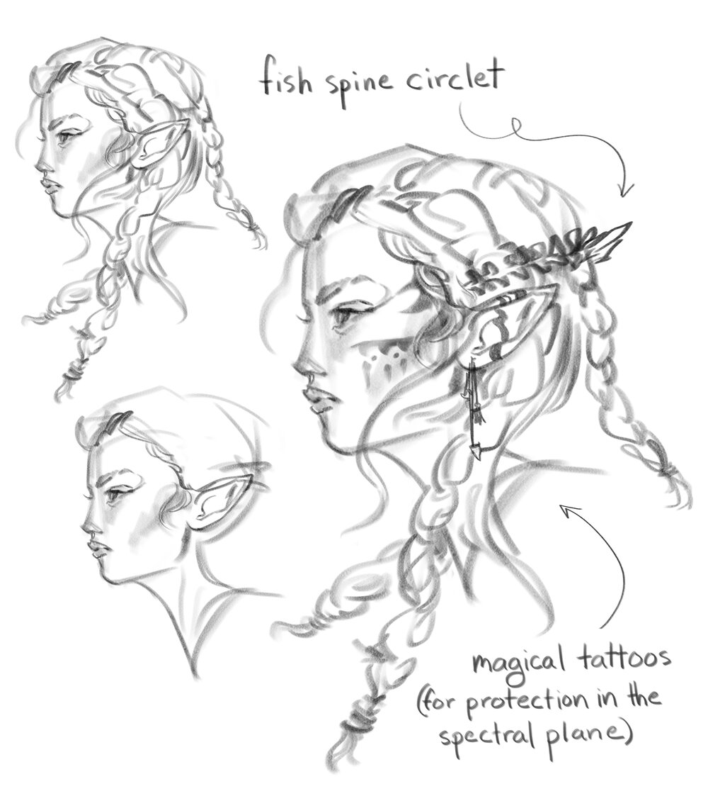 sketches of acessories