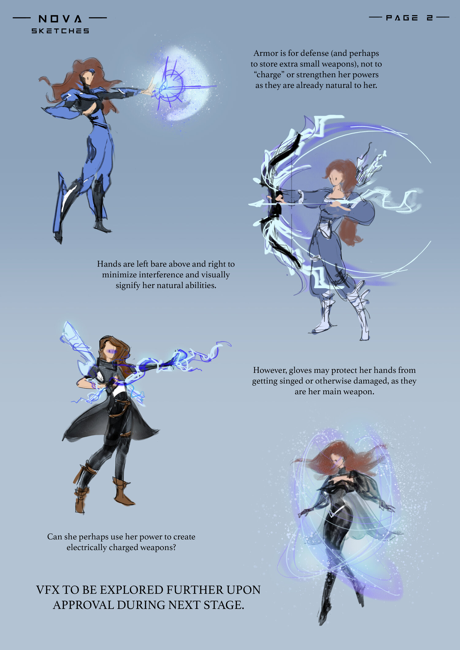 sketches of armor and weapons