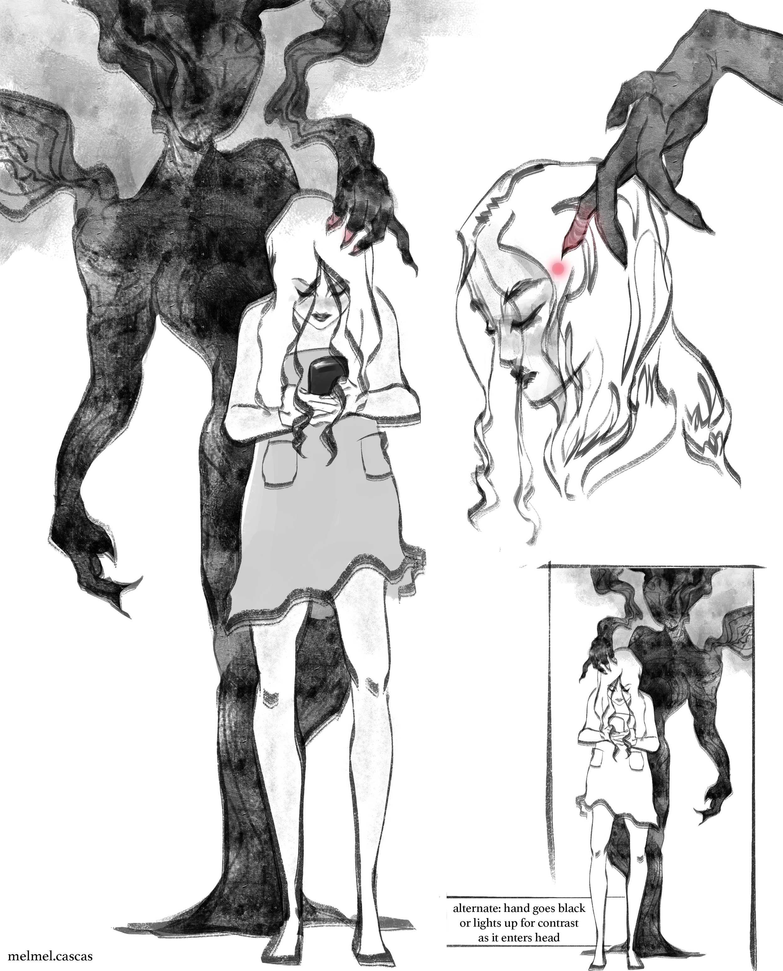 sleep paralysis monster standing over girl