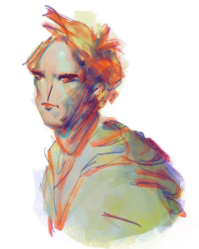 illustration of a colorful man