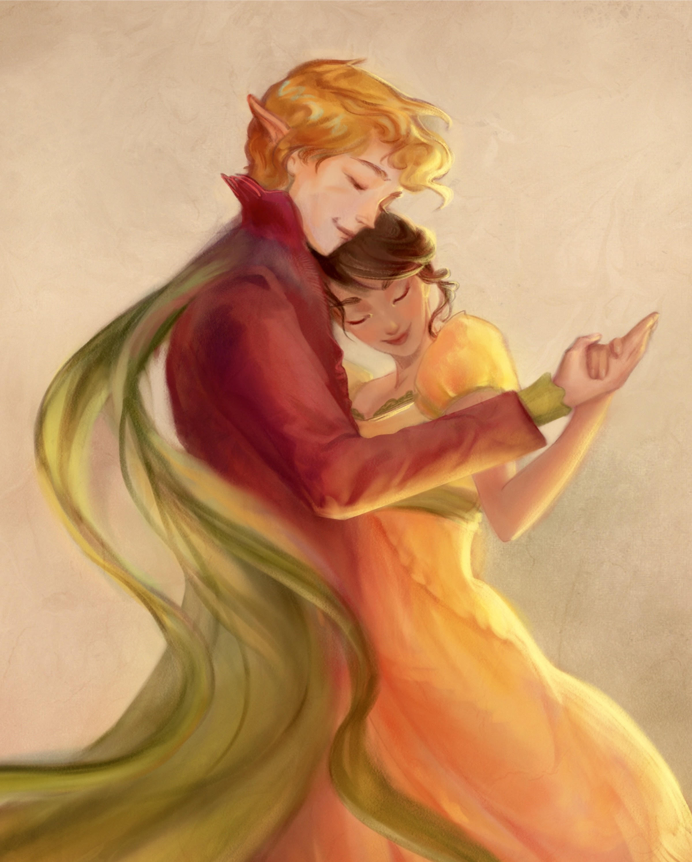 illustration of a couple dancing